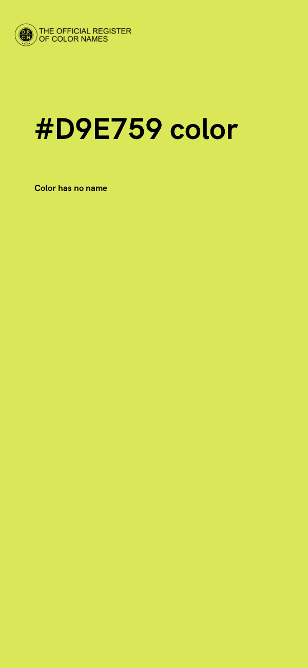 #D9E759 color image
