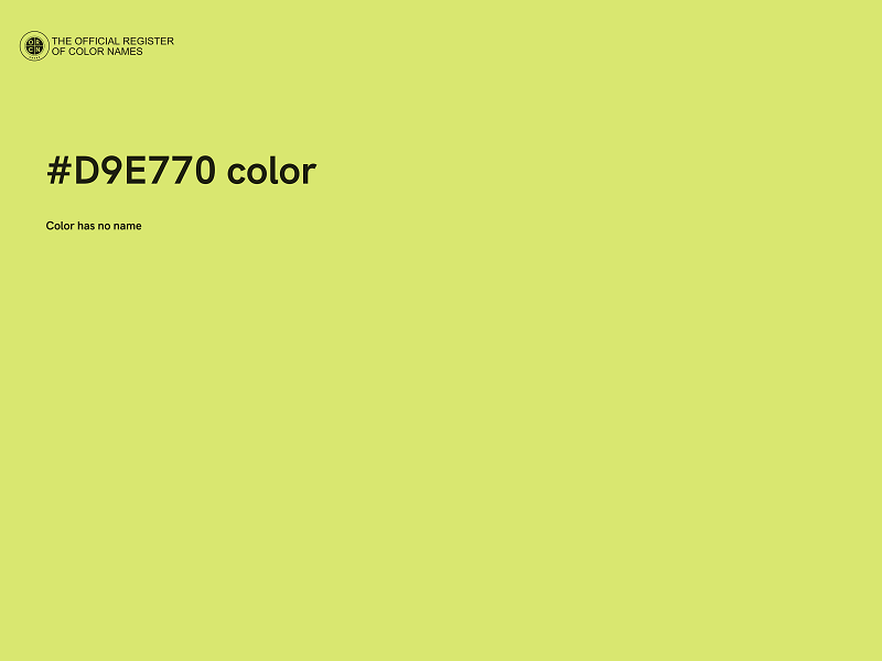 #D9E770 color image