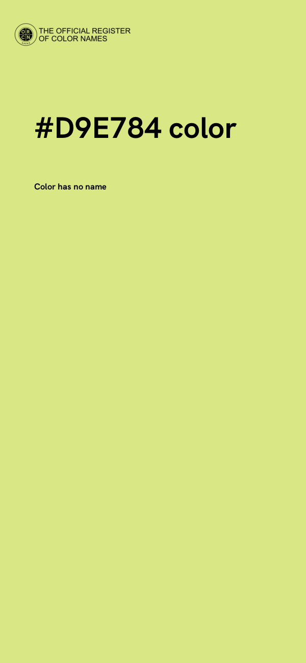 #D9E784 color image