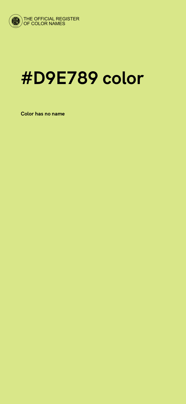 #D9E789 color image