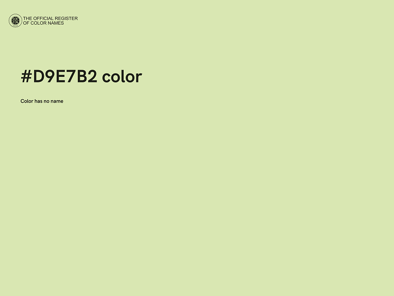 #D9E7B2 color image