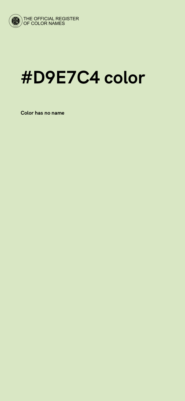 #D9E7C4 color image