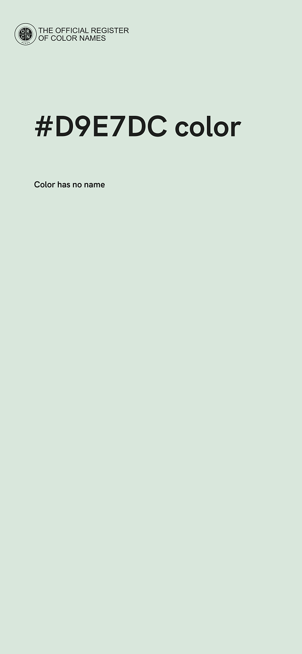 #D9E7DC color image