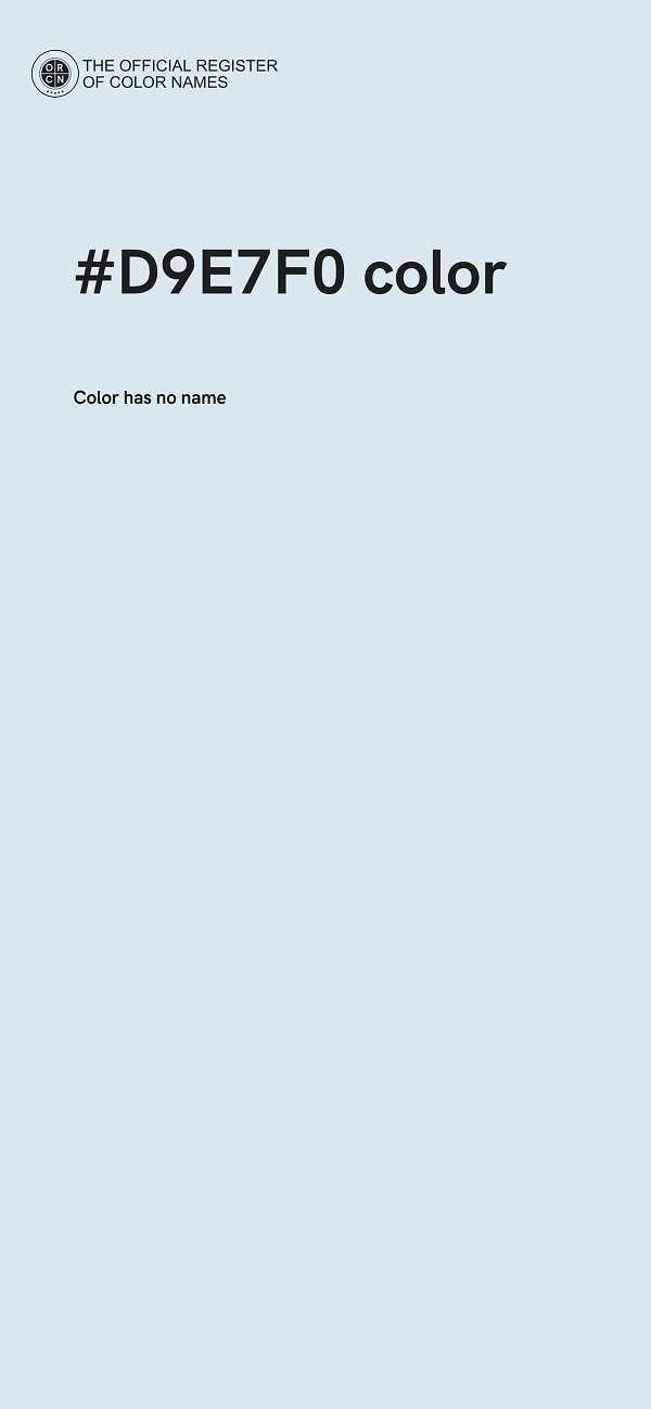 #D9E7F0 color image