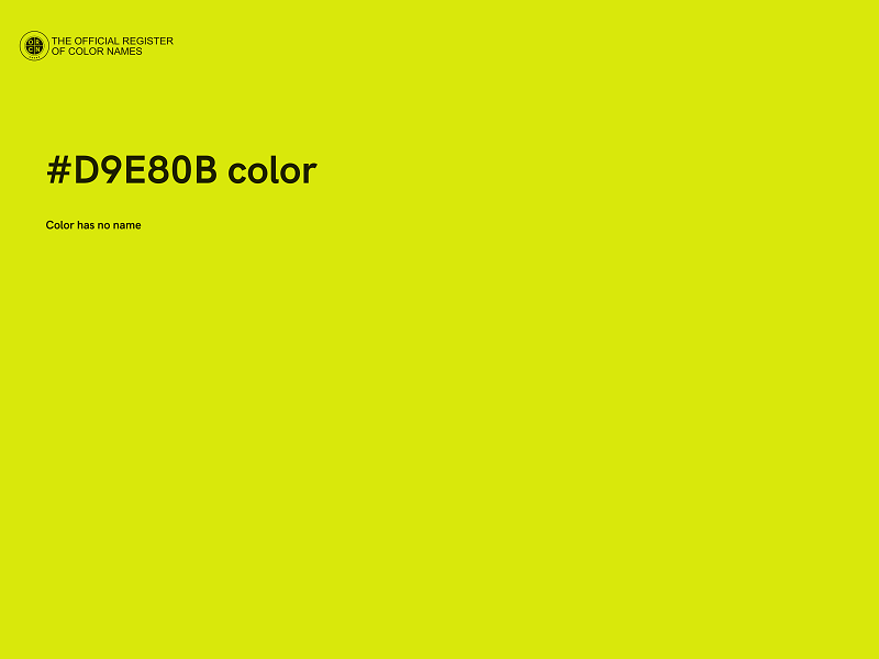 #D9E80B color image