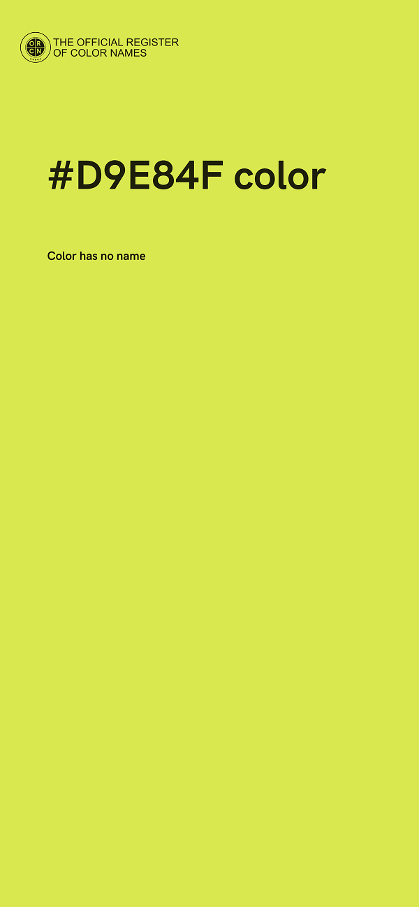 #D9E84F color image