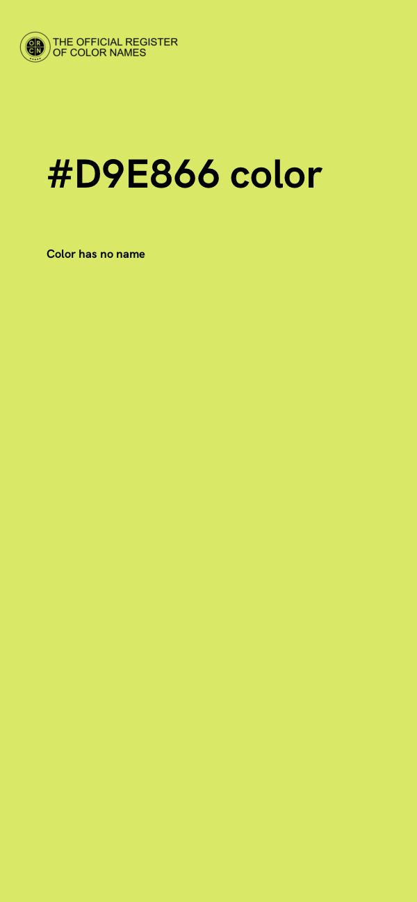 #D9E866 color image