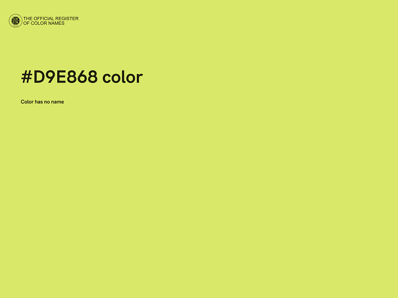 #D9E868 color image