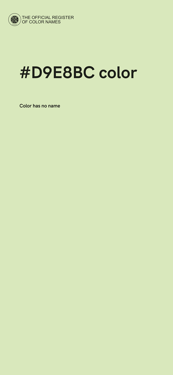 #D9E8BC color image