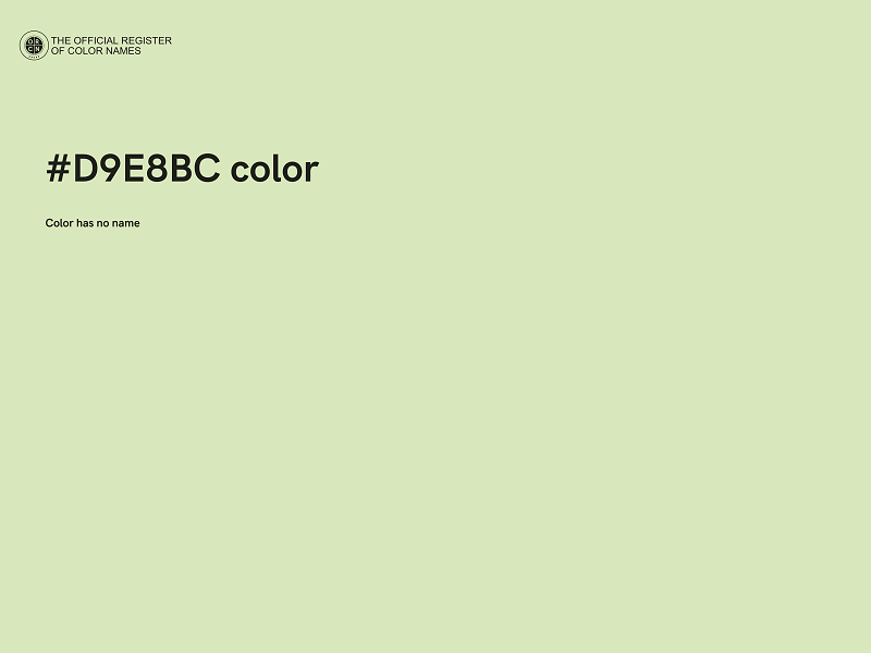 #D9E8BC color image