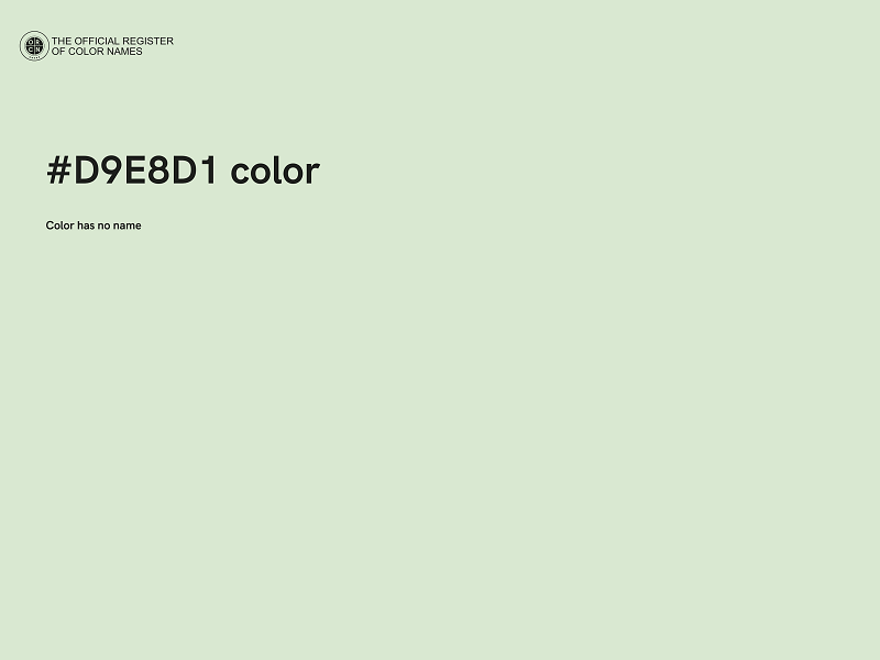 #D9E8D1 color image