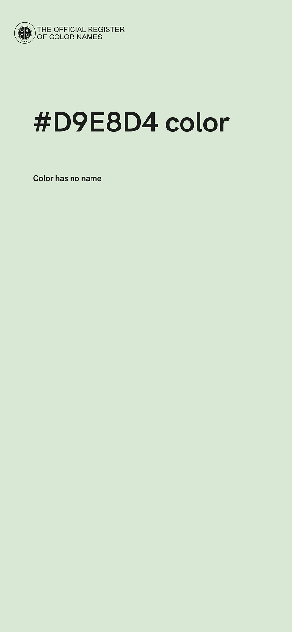 #D9E8D4 color image