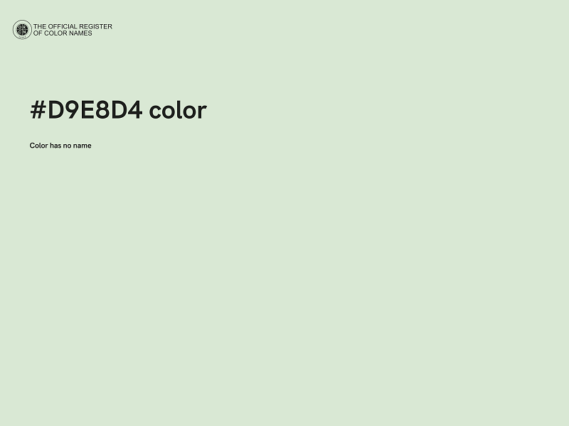 #D9E8D4 color image
