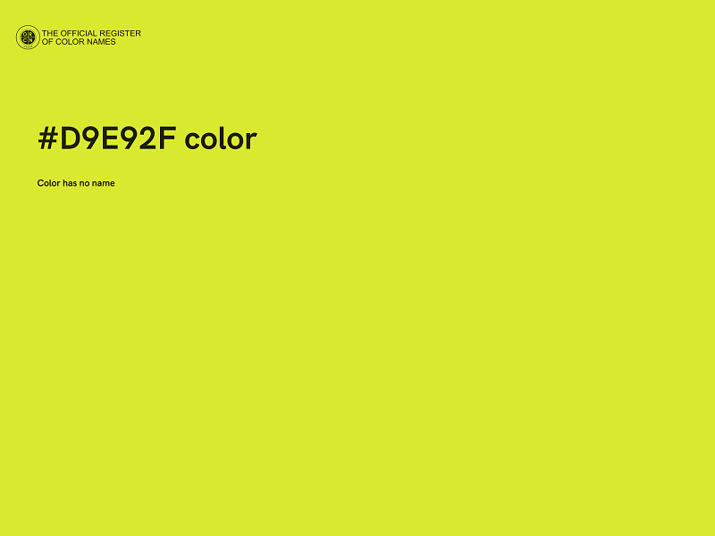 #D9E92F color image