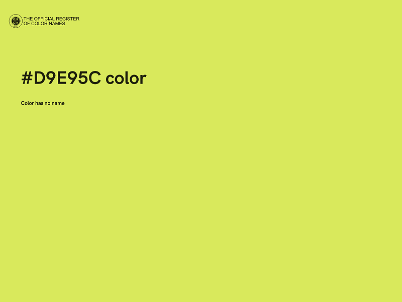 #D9E95C color image