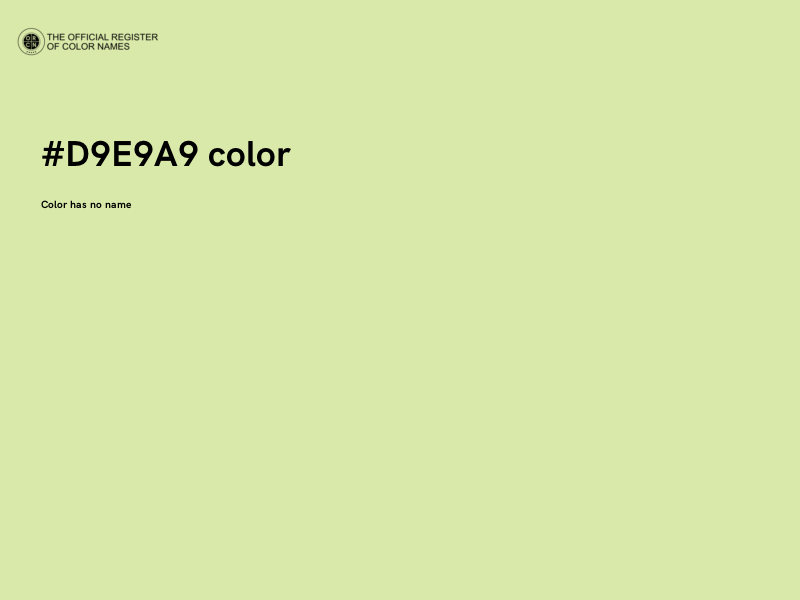 #D9E9A9 color image