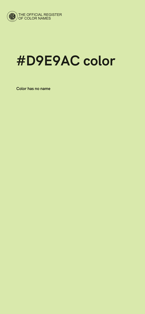 #D9E9AC color image
