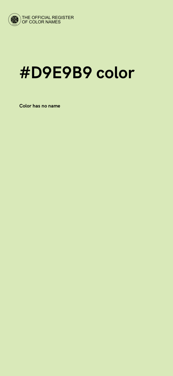 #D9E9B9 color image