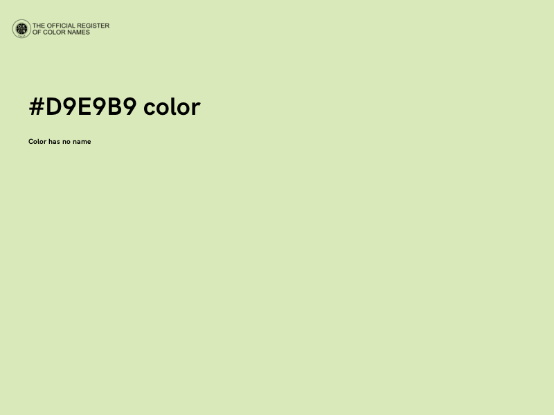 #D9E9B9 color image