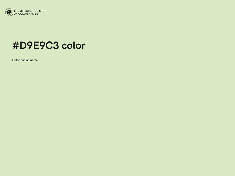 #D9E9C3 color image