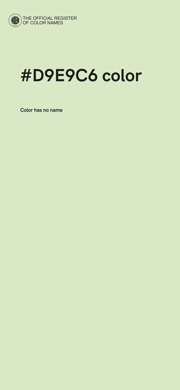 #D9E9C6 color image