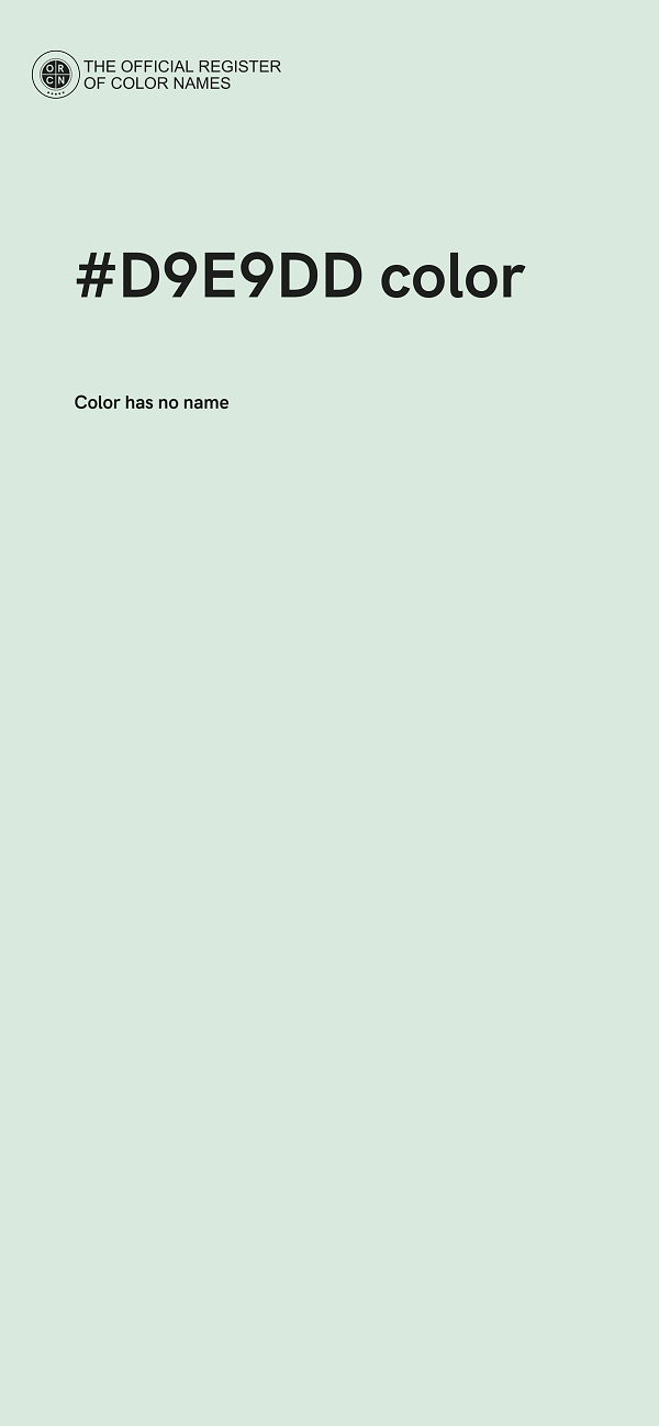 #D9E9DD color image