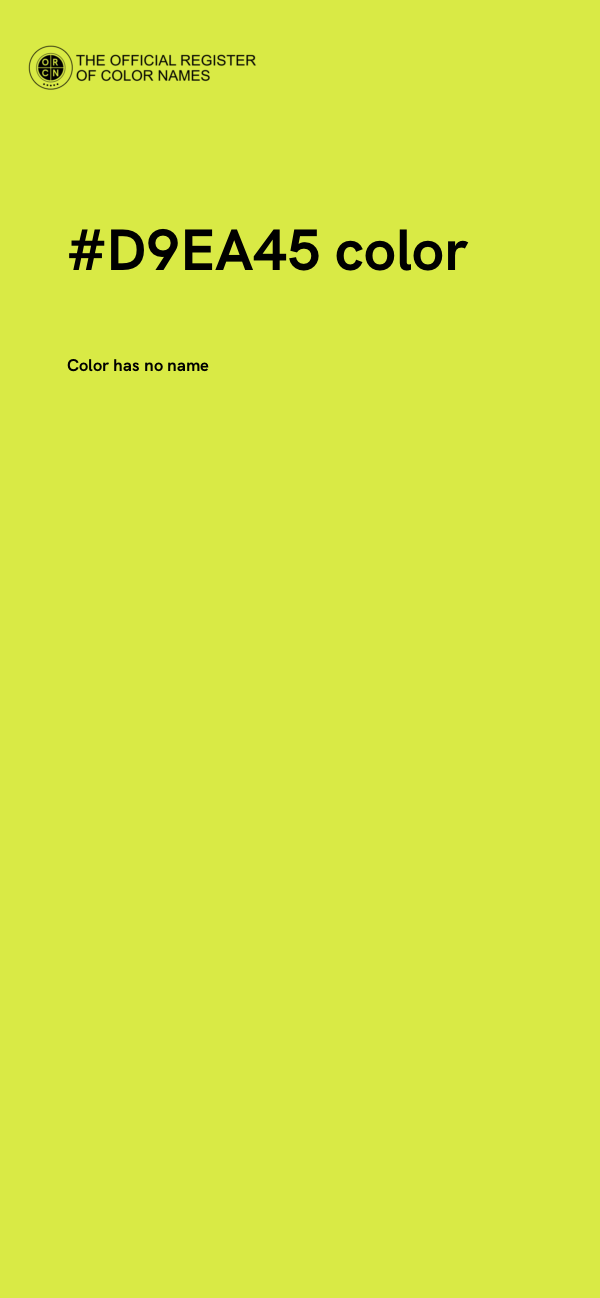 #D9EA45 color image