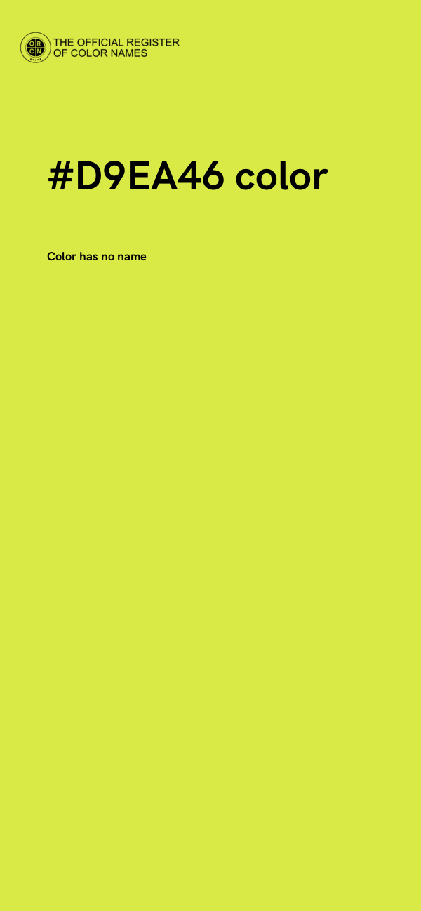 #D9EA46 color image