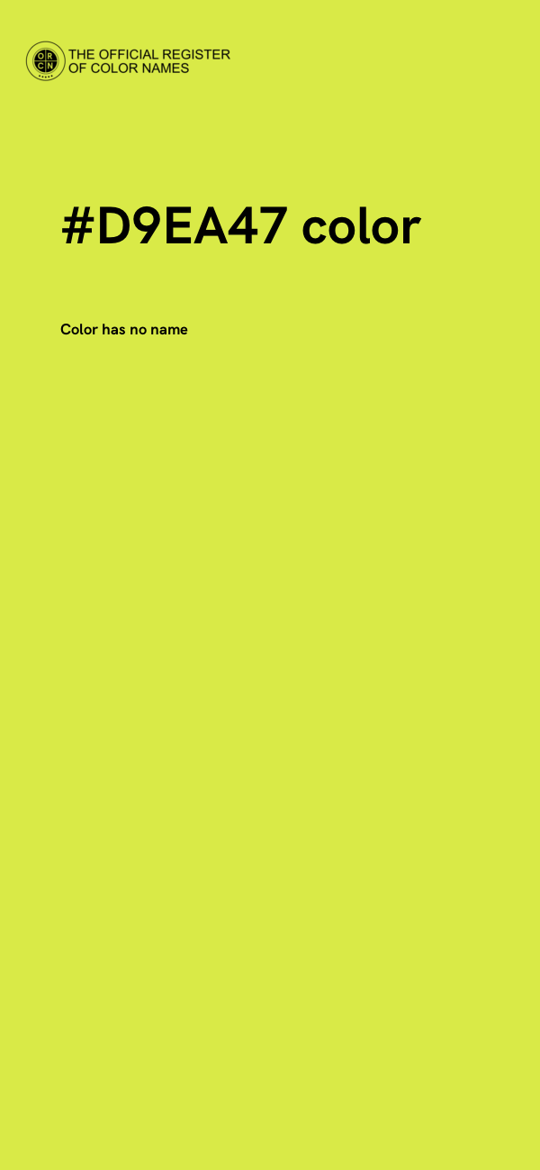 #D9EA47 color image