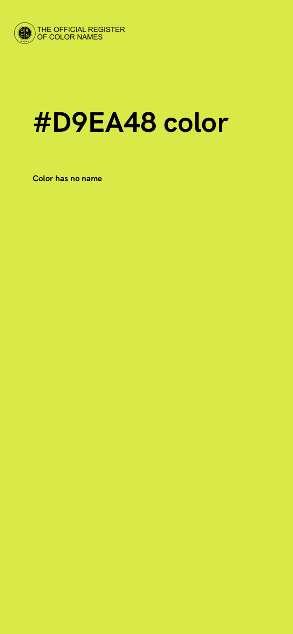 #D9EA48 color image