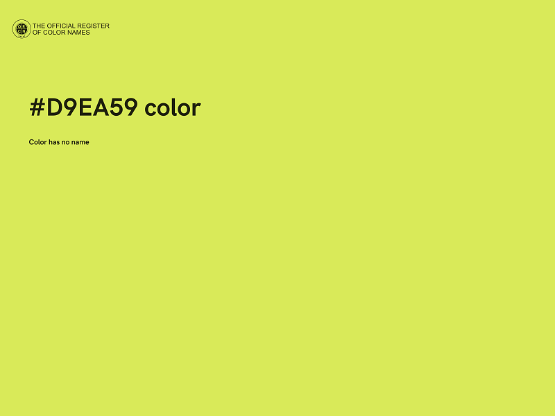 #D9EA59 color image