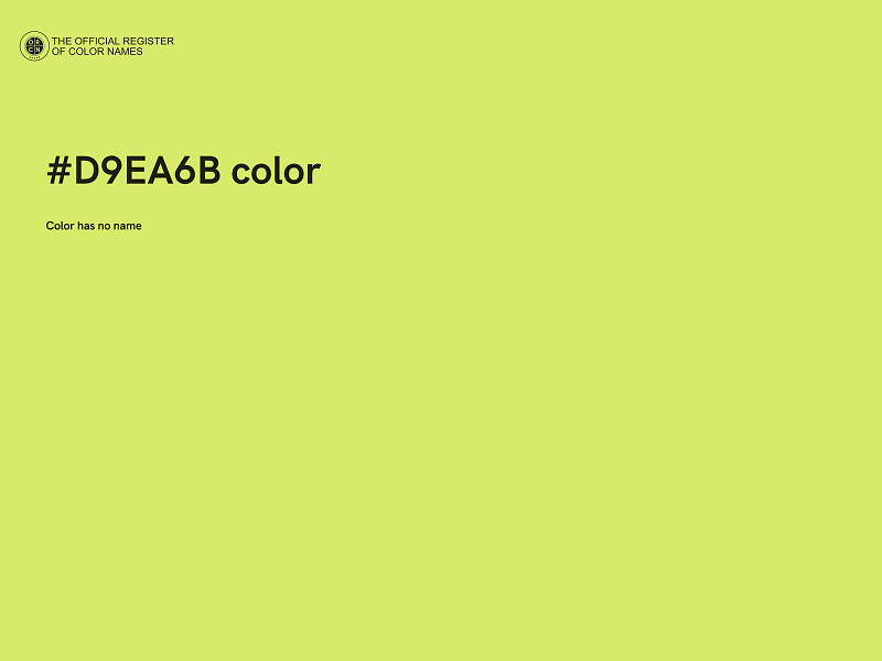 #D9EA6B color image