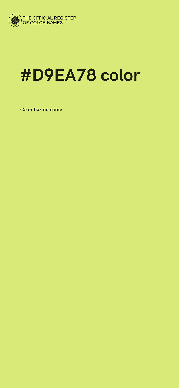 #D9EA78 color image