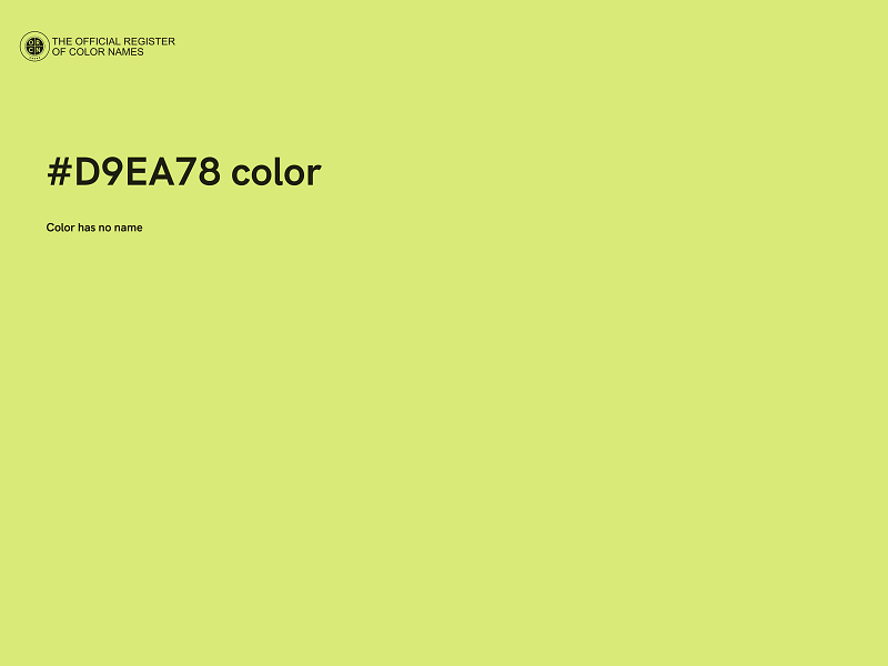 #D9EA78 color image