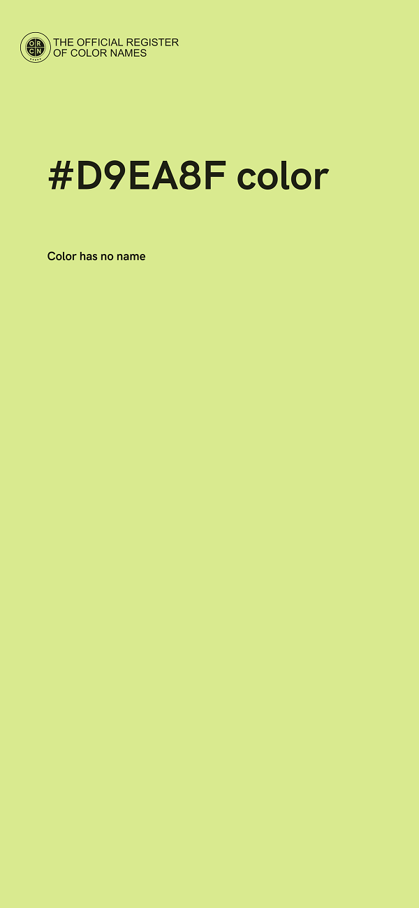 #D9EA8F color image