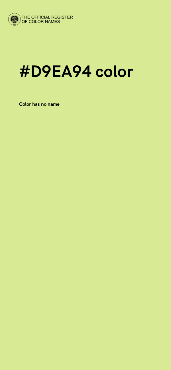 #D9EA94 color image