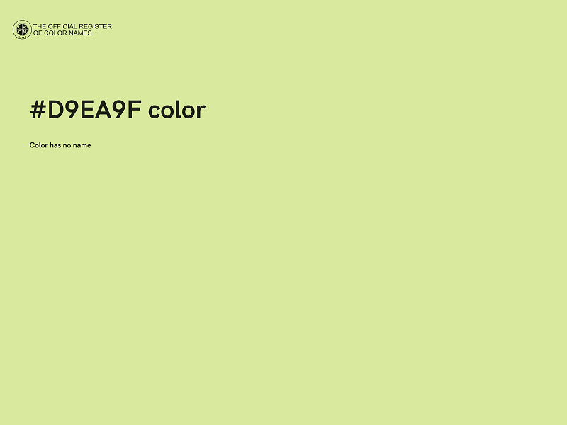 #D9EA9F color image