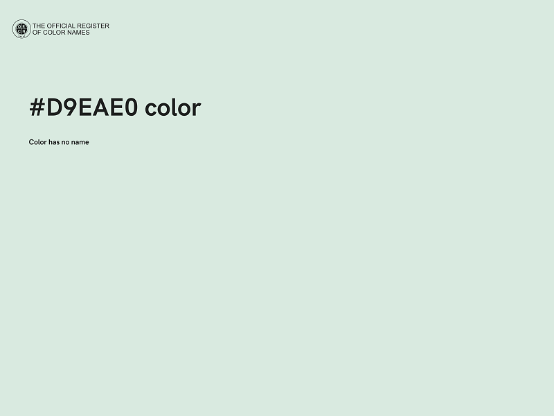 #D9EAE0 color image