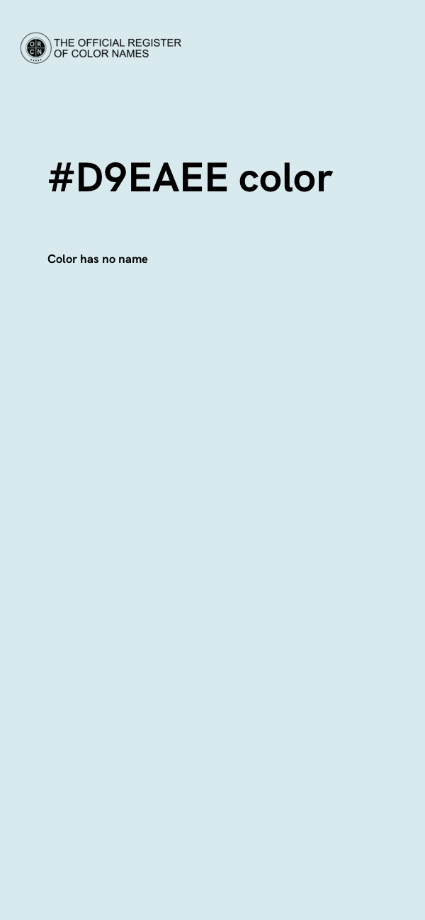 #D9EAEE color image