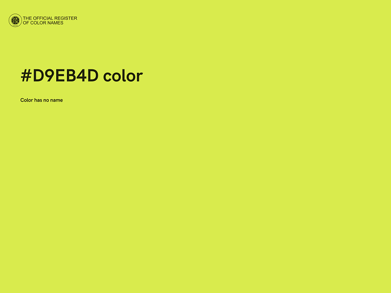 #D9EB4D color image