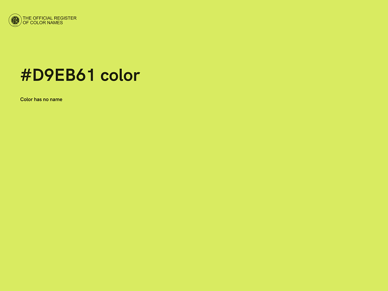 #D9EB61 color image