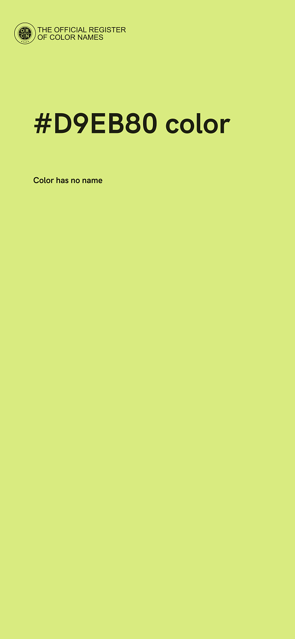 #D9EB80 color image