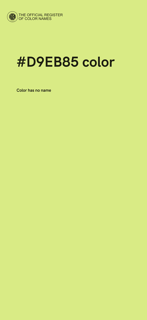 #D9EB85 color image
