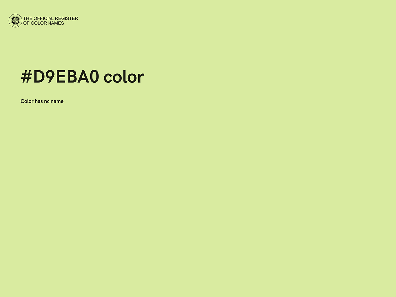 #D9EBA0 color image