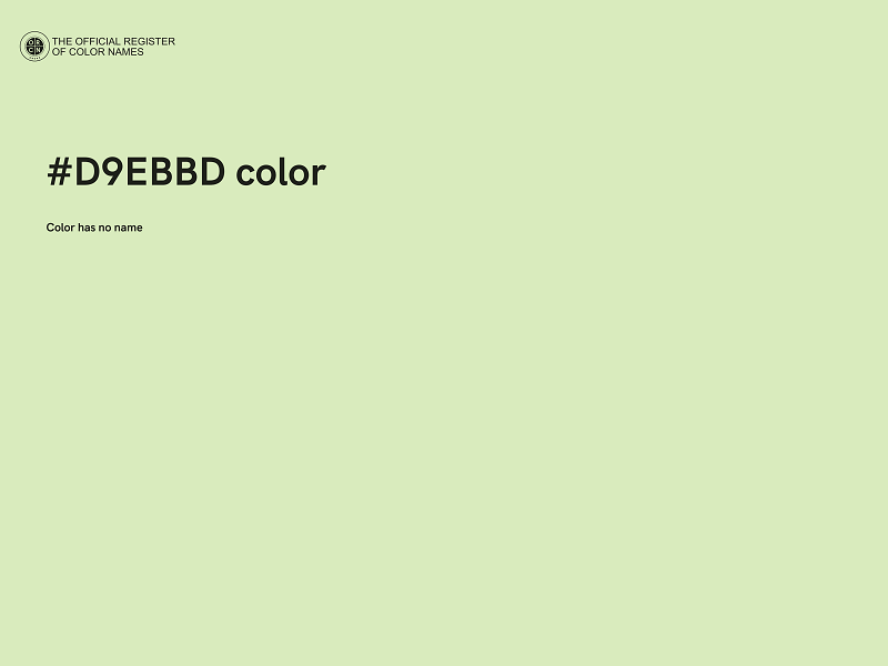 #D9EBBD color image