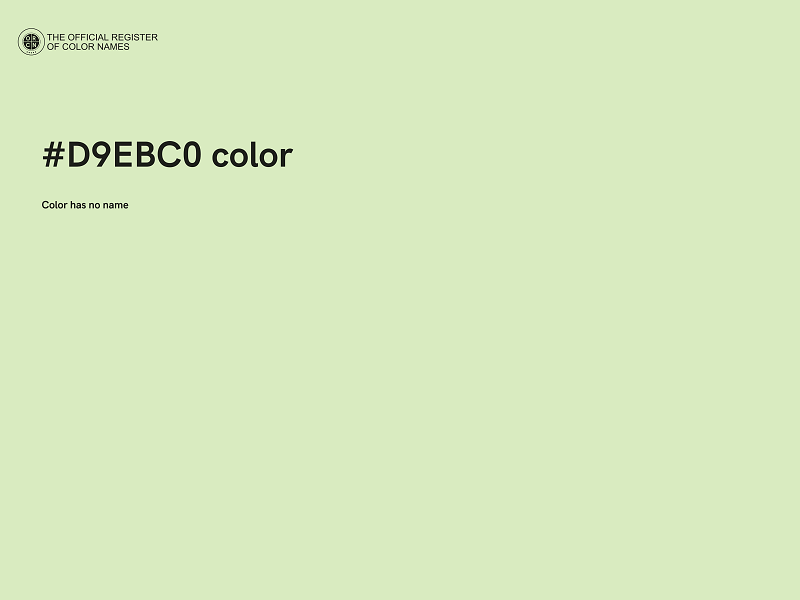 #D9EBC0 color image