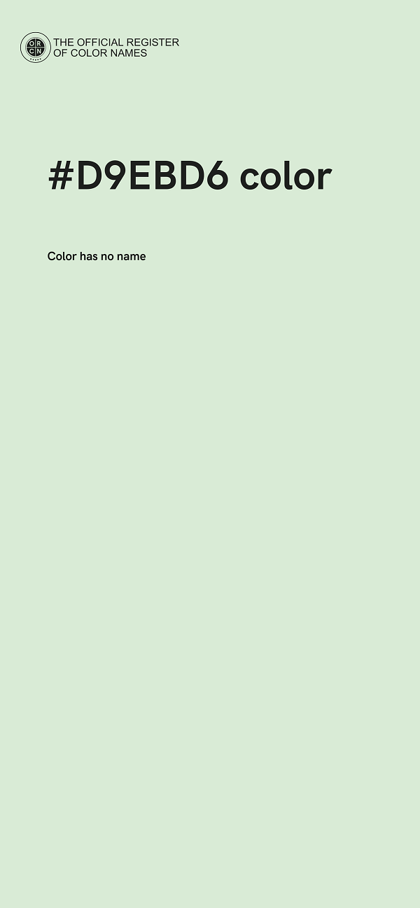 #D9EBD6 color image