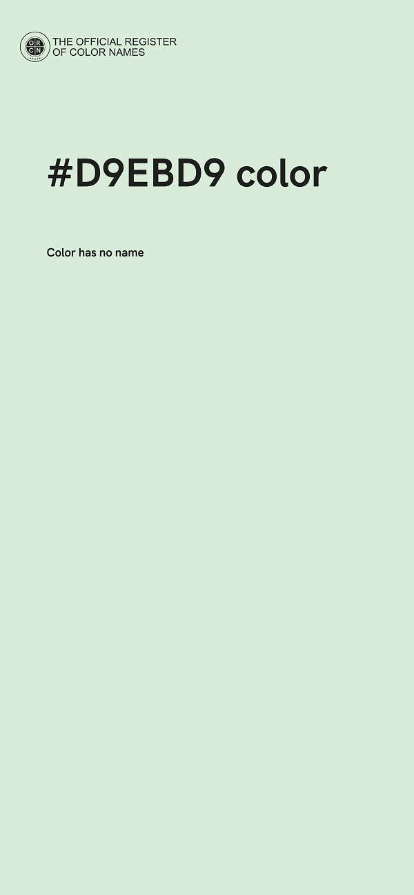 #D9EBD9 color image