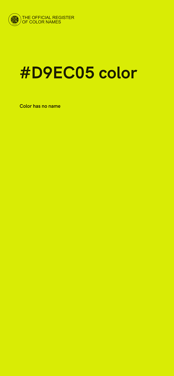 #D9EC05 color image