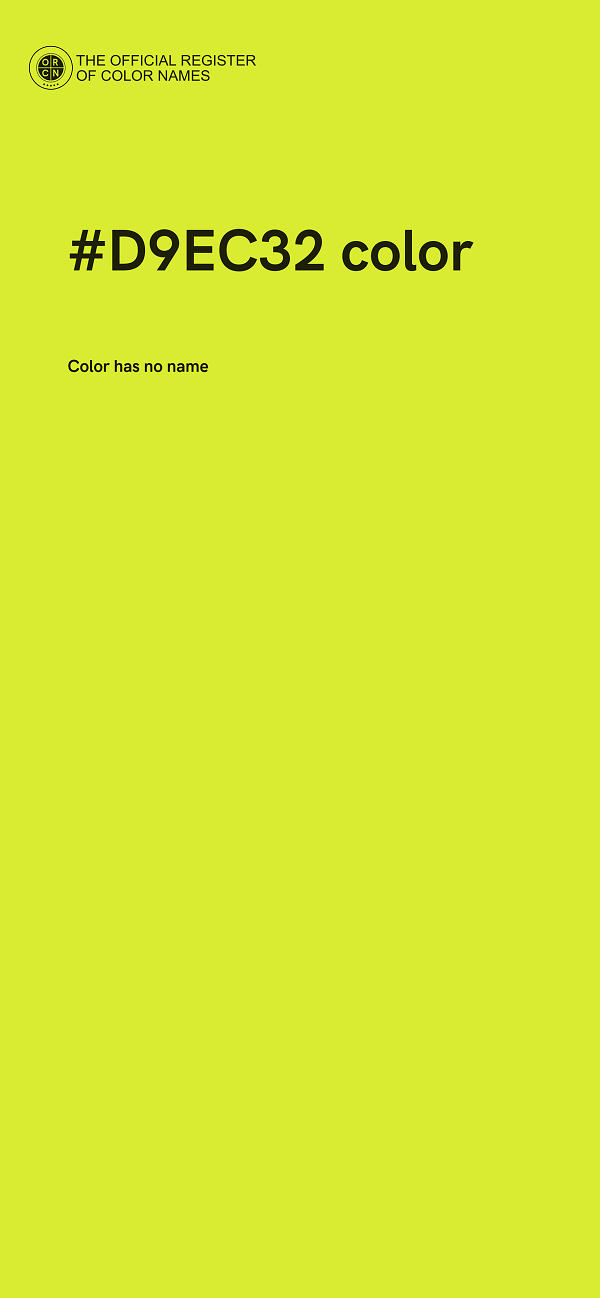 #D9EC32 color image